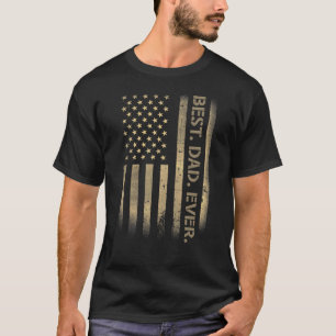 Beste vader ooit Amerikaans VS Grunge vlag vader's T-shirt