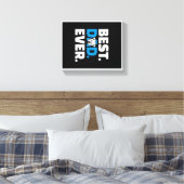 Beste vader ooit | Amerikaanse Bulldog Dad Gift Canvas Afdruk (Insitu (Slaapkamer))