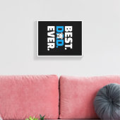 Beste vader ooit | Amerikaanse Bulldog Dad Gift Canvas Afdruk (Insitu (Woonkamer))