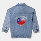 Beste vader ooit Amerikaanse vlag Amerikaanse patr Denim Jacket (Achterkant)