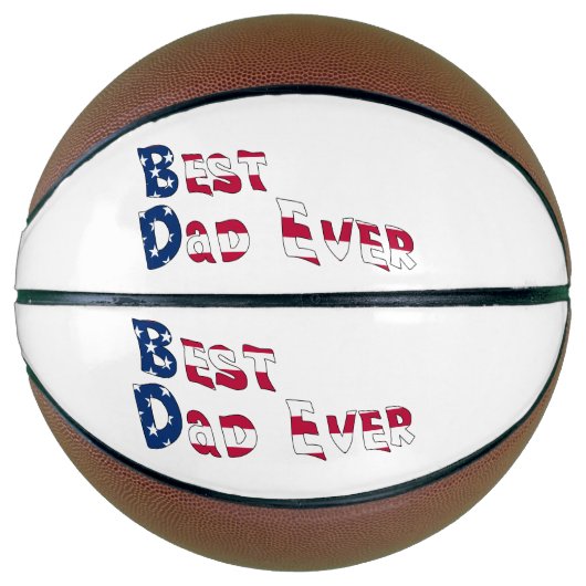 Beste vader ooit Amerikaanse vlag Basketbal (Voorkant)