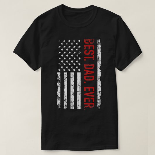 Beste vader ooit Amerikaanse vlag cadeau voor vade T-shirt (Design voorkant)