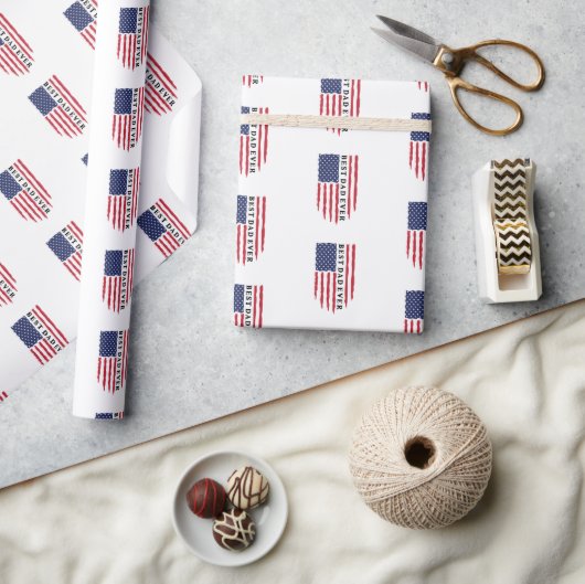 Beste vader ooit Amerikaanse vlag Cadeaupapier (Crafts)