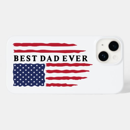 Beste vader ooit Amerikaanse vlag Case-Mate iPhone Case (Achterkant (horizontaal))