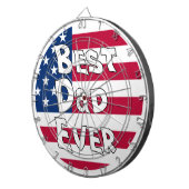 Beste vader ooit Amerikaanse vlag Dartbord (Voorkant Rechts)