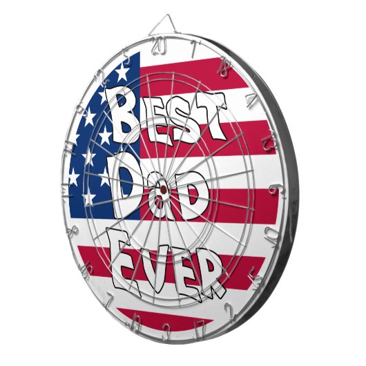 Beste vader ooit Amerikaanse vlag Dartbord (Voorkant Rechts)