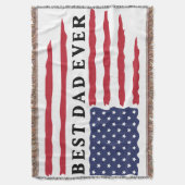 Beste vader ooit Amerikaanse vlag Deken (Voorkant Verticaal)