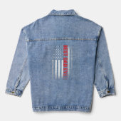 Beste vader ooit Amerikaanse vlag, eerste keer pap Denim Jacket (Achterkant)