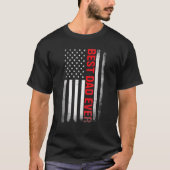 Beste vader ooit Amerikaanse vlag, eerste keer pap T-shirt (Voorkant)