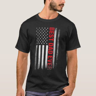 Beste vader ooit Amerikaanse vlag, eerste keer pap T-shirt