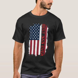 Beste vader ooit Amerikaanse vlag fit voor vader's T-shirt