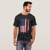 Beste vader ooit Amerikaanse vlag fit voor vader's T-shirt (Voorkant volledig)