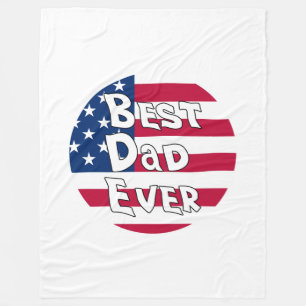 Beste vader ooit Amerikaanse vlag Fleece Deken