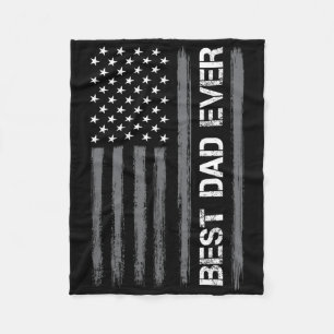 Beste vader ooit Amerikaanse vlag Funny Fathers Da Fleece Deken