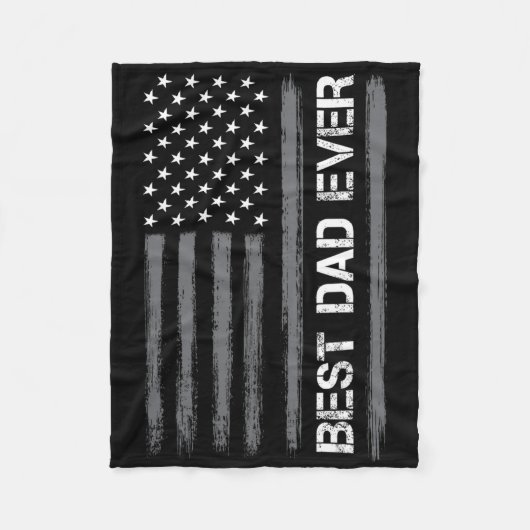 Beste vader ooit Amerikaanse vlag Funny Fathers Da Fleece Deken (Voorkant)