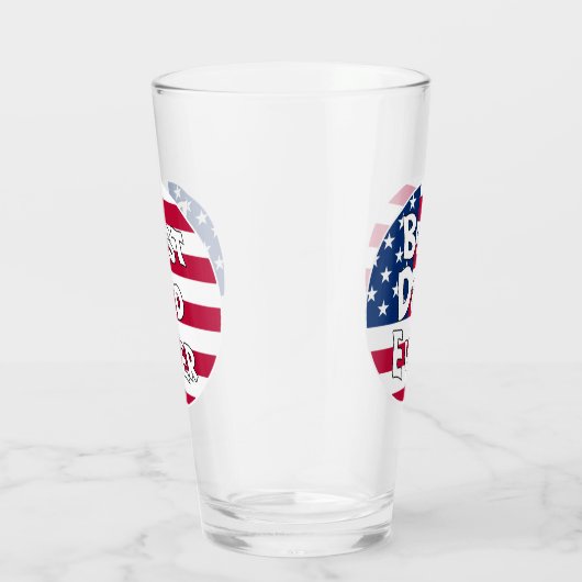 Beste vader ooit Amerikaanse vlag Glas (Rechts)