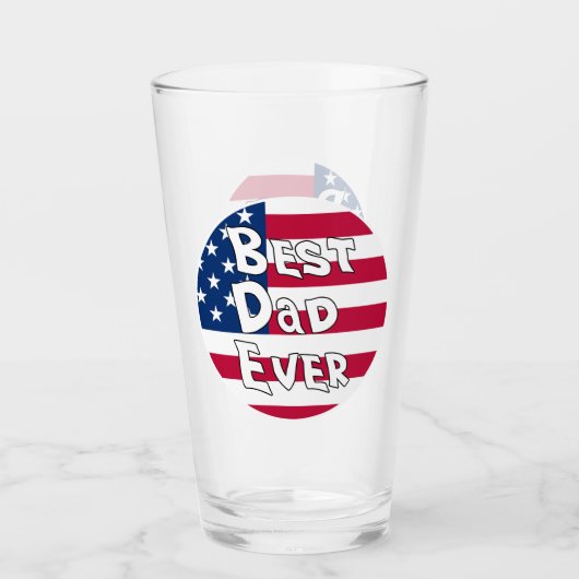 Beste vader ooit Amerikaanse vlag Glas (Voorkant)