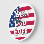 Beste vader ooit Amerikaanse vlag Grote Klok (Hoek)
