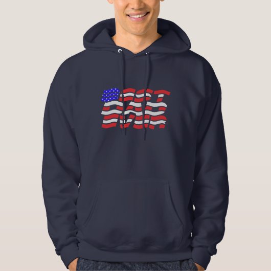 Beste vader ooit Amerikaanse vlag Hoodie (Voorkant)