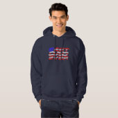 Beste vader ooit Amerikaanse vlag Hoodie (Voorkant volledig)