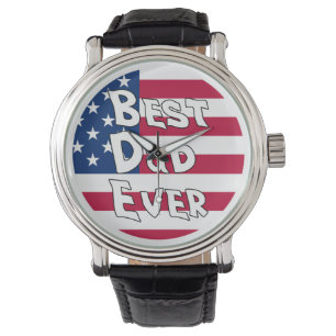 Beste vader ooit Amerikaanse vlag Horloge