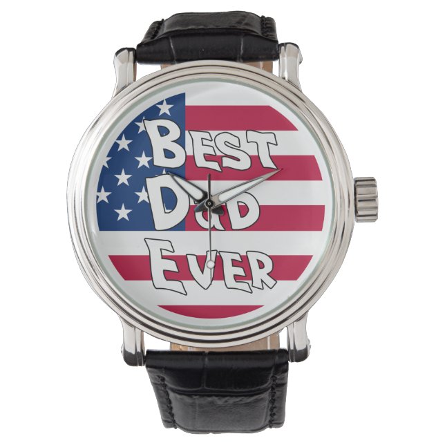 Beste vader ooit Amerikaanse vlag Horloge (Voorkant)