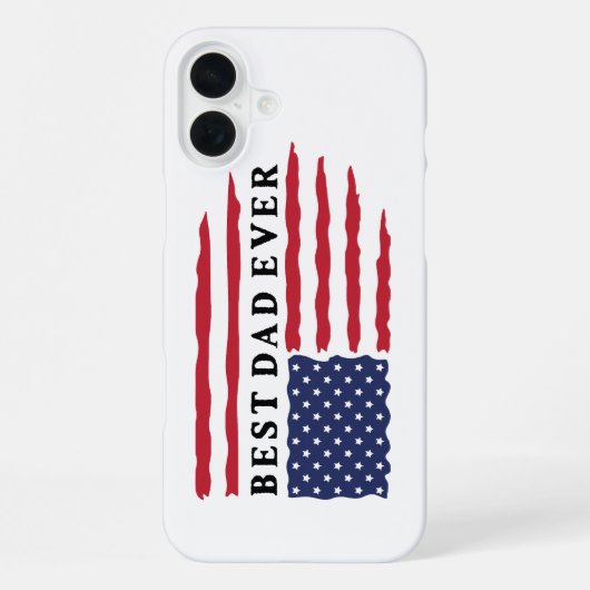 Beste vader ooit Amerikaanse vlag iPhone Hoesje (Achterkant)