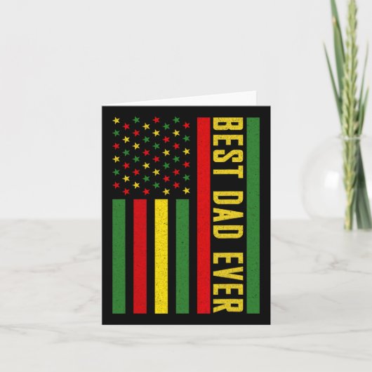 Beste vader ooit Amerikaanse vlag Juneteenth Fathe Kaart (Voorkant)