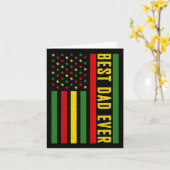 Beste vader ooit Amerikaanse vlag Juneteenth Fathe Kaart (Gele Bloem)