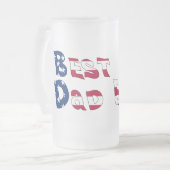Beste vader ooit Amerikaanse vlag Matglas Bierpul (Voorkant links)