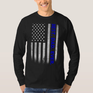 beste vader ooit Amerikaanse vlag met een druk ve T-shirt