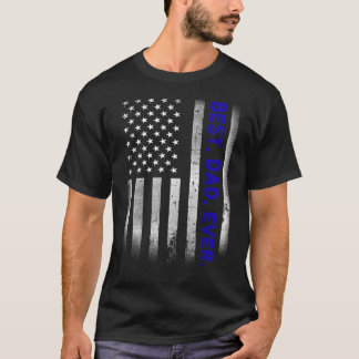 beste vader ooit Amerikaanse vlag met een druk ve T-shirt