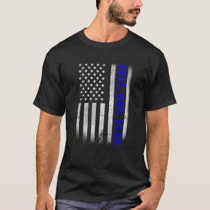 beste vader ooit Amerikaanse vlag met een druk ve T-shirt