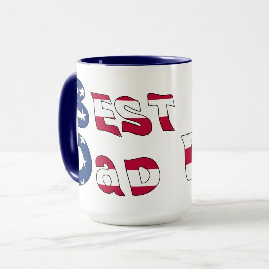 Beste vader ooit Amerikaanse vlag Mok (Voorkant links)