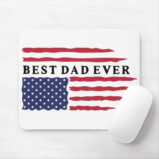 Beste vader ooit Amerikaanse vlag Muismat (Met muis)