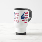 Beste vader ooit Amerikaanse vlag Reisbeker (Voorkant rechts)