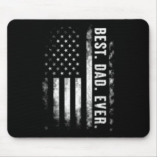 Beste vader ooit Amerikaanse vlag rug wit vet Muismat
