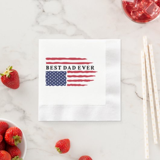 Beste vader ooit Amerikaanse vlag Servet (Insitu)