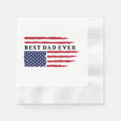 Beste vader ooit Amerikaanse vlag Servet (Voorkant)