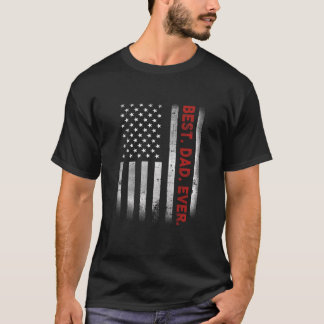 Beste vader ooit Amerikaanse vlag T-shirt