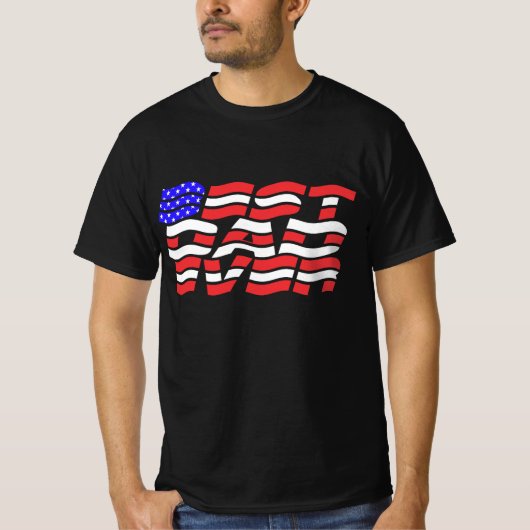 Beste vader ooit Amerikaanse vlag T-shirt (Voorkant)