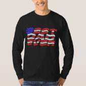Beste vader ooit Amerikaanse vlag T-shirt (Voorkant)