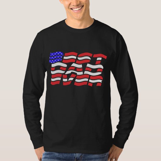 Beste vader ooit Amerikaanse vlag T-shirt (Voorkant)