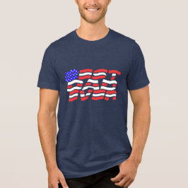 Beste vader ooit Amerikaanse vlag Tri-Blend Shirt