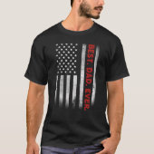 Beste vader ooit Amerikaanse vlag Vaderdag T-shirt (Voorkant)