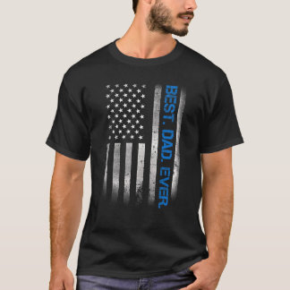 Beste vader ooit Amerikaanse vlag voor Vaderdag 4 T-shirt