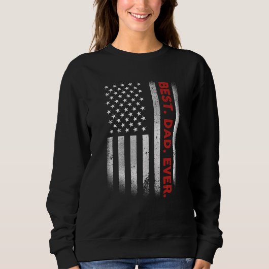 Beste vader ooit Amerikaanse vlag voor Vaderdag Trui (Voorkant)