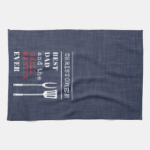 Beste vader ooit barbecue grill meester vaders naa theedoek (Horizontaal)