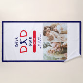 Beste vader ooit Baseball Sportfotofeesten Dag Strandlaken (Voorkant)