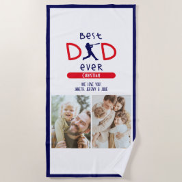 Beste vader ooit Baseball Sportfotofeesten Dag Strandlaken